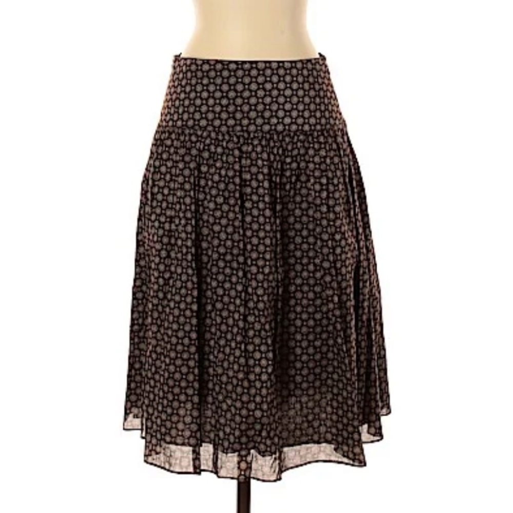 Banana Republic Casual Skirt Brown Below Knee Cotton Size 0
